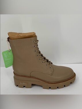 Sam Edelman Garret lug sole combat platform boot waterproof brown tan shoe new 6